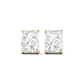 Radiant Cut Stud Earring - Yellow Gold