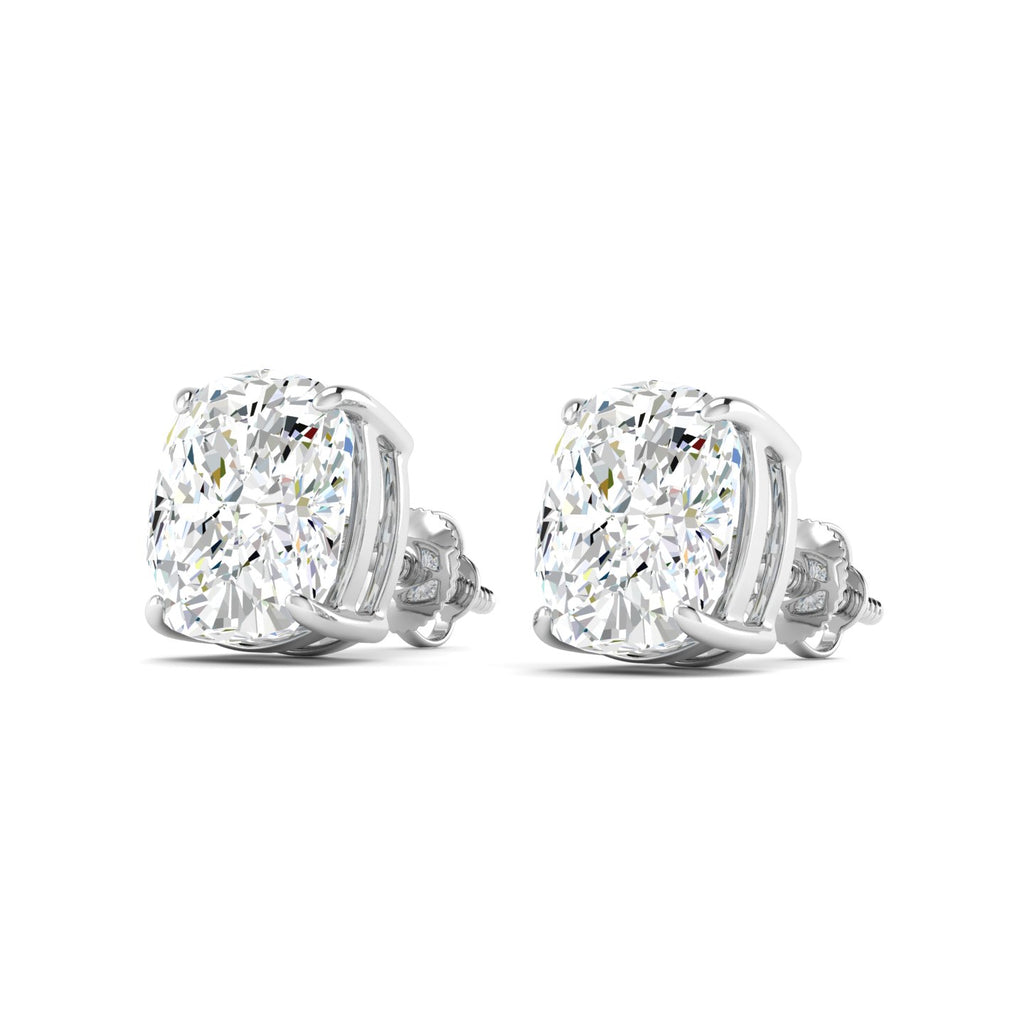 Lab Grown 3 Carat Diamond Earrings in 14K White Gold – VVS2 Clarity, D Color