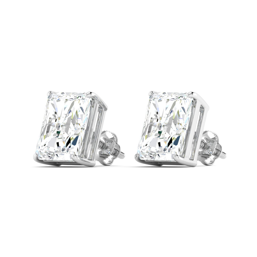 Lab Grown 3 Carat Diamond Earrings in 14K White Gold – VVS2 Clarity, D Color