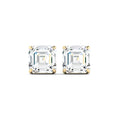 Asscher Cut Stud Earring - Yellow Gold