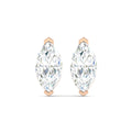 Marquise Cut Stud Earring - Rose Gold