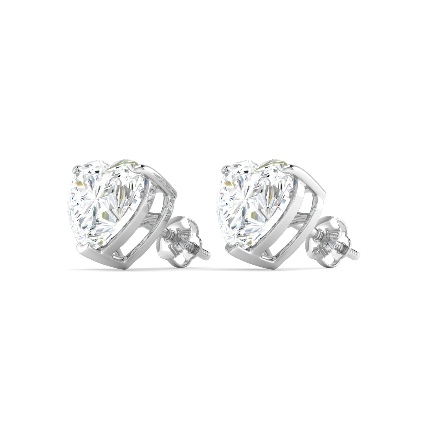 Lab Grown 3 Carat Diamond Earrings in 14K White Gold – VVS2 Clarity, D Color