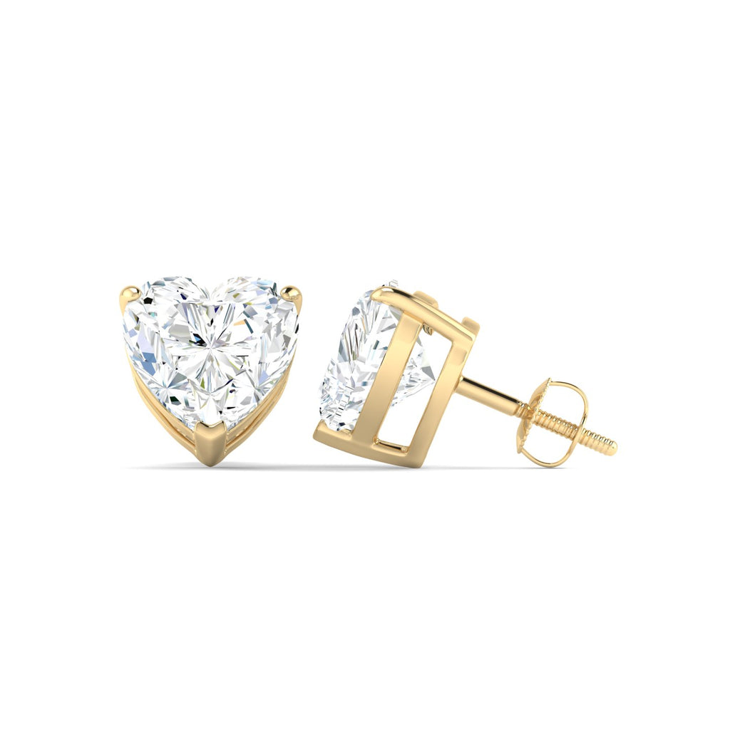 Lab Grown 3 Carat Diamond Earrings in 14K Yellow Gold – VVS2 Clarity, D Color