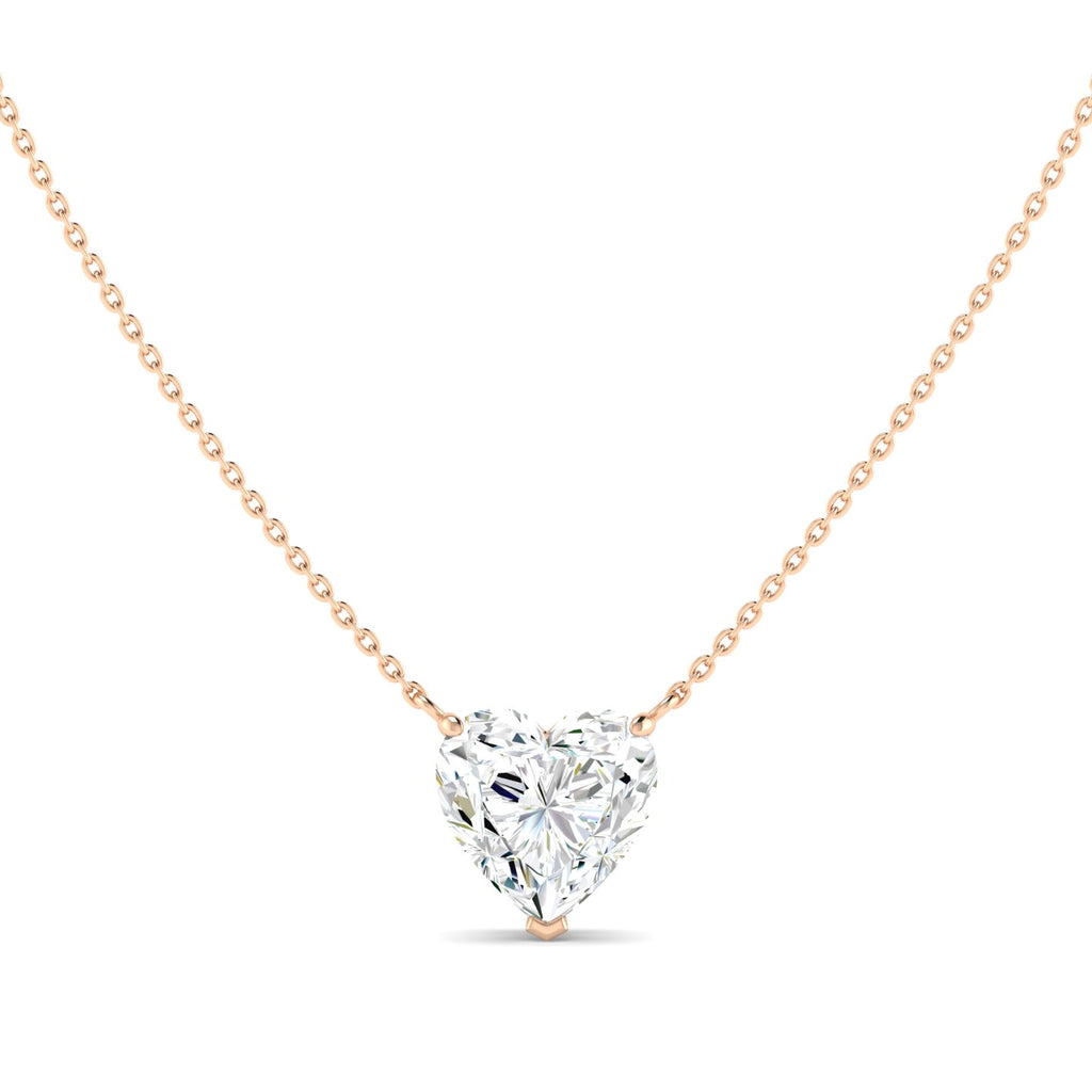 Lab Grown 3 Carat Diamond Necklace in 14K White Gold – VVS2 Clarity, D Color