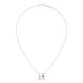 Asscher Cut Diamond Necklace - White Gold