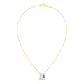 Emerald Cut Diamond Necklace - Yellow Gold