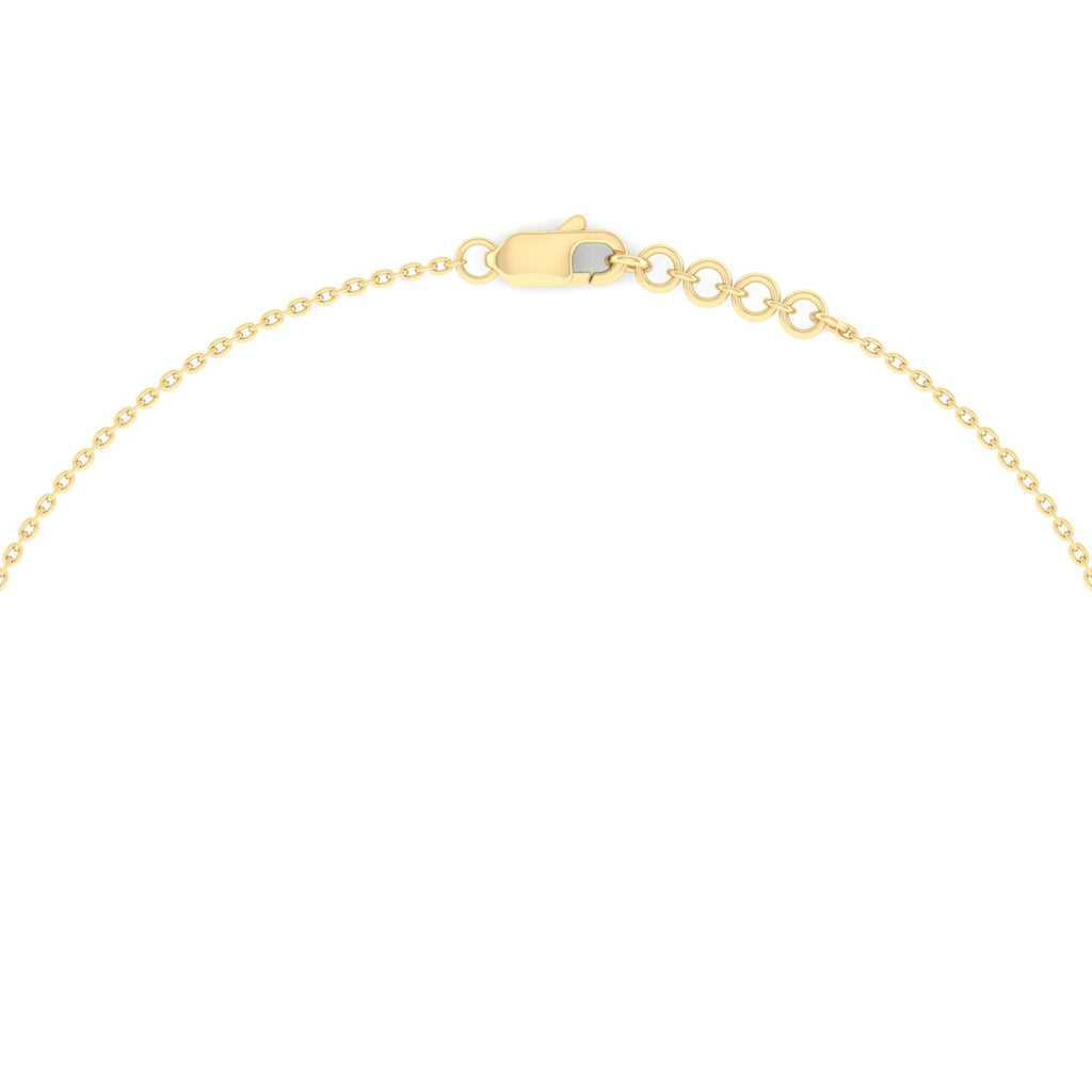 Emerald Cut Diamond Necklace - Yellow Gold