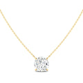 Lab Grown 3 Carat Diamond Necklace in 14K Yellow Gold – VVS2 Clarity, D Color