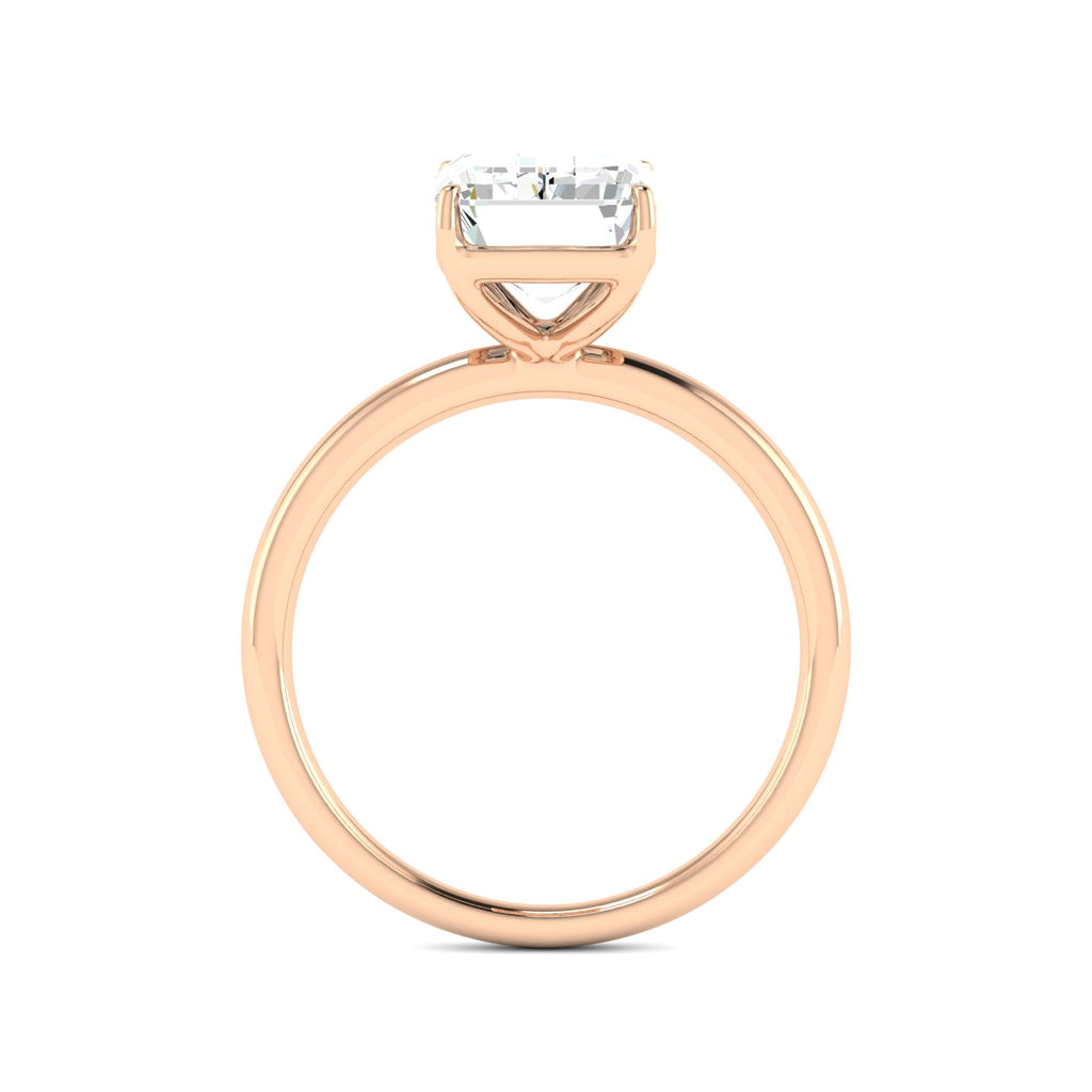 Lab Grown 3 Carat Diamond Ring in 14K Rose Gold – VVS2 Clarity, D Color