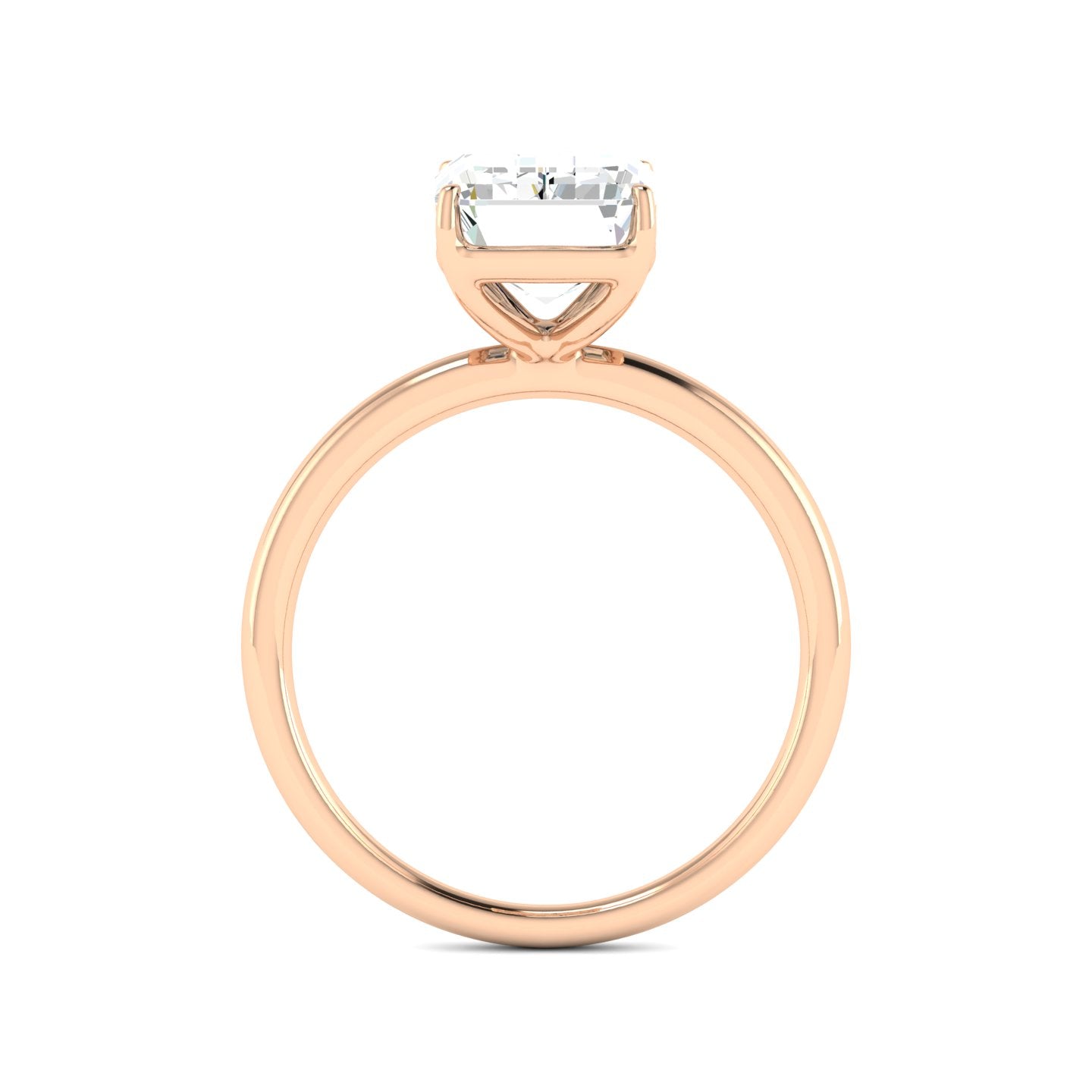 Lab Grown 3 Carat Diamond Ring in 14K Rose Gold – VVS2 Clarity, D Color