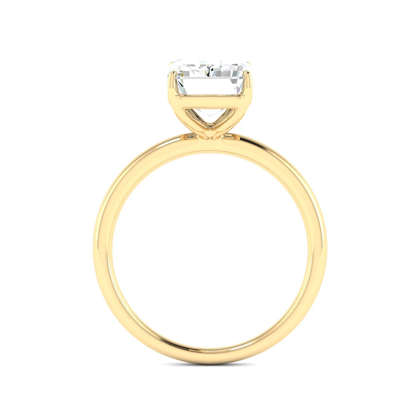 Lab Grown 3 Carat Diamond Ring in 14K Yellow Gold – VVS2 Clarity, D Color