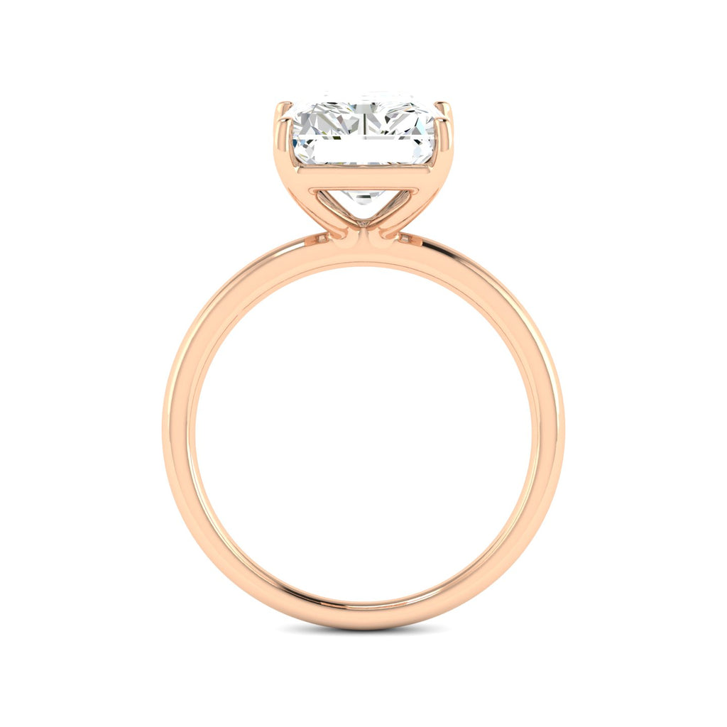 Lab Grown 3 Carat Diamond Ring in 14K Rose Gold – VVS2 Clarity, D Color