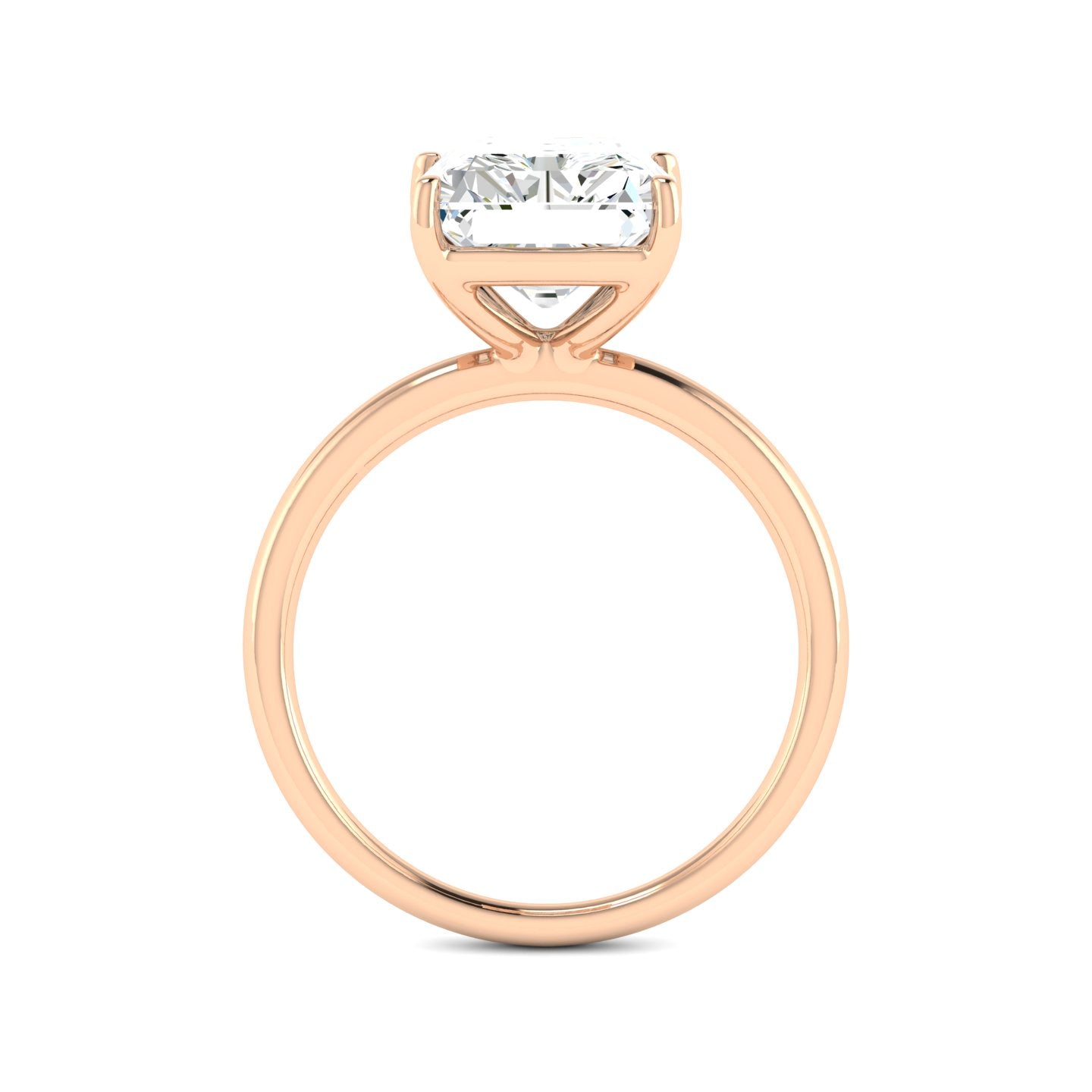 Lab Grown 3 Carat Diamond Ring in 14K Rose Gold – VVS2 Clarity, D Color