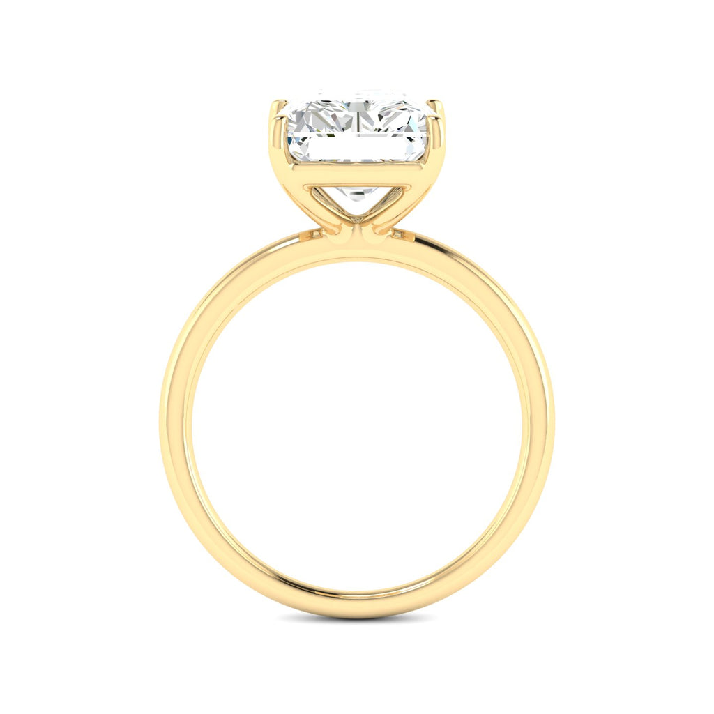 Lab Grown 3 Carat Diamond Ring in 14K Yellow Gold – VVS2 Clarity, D Color