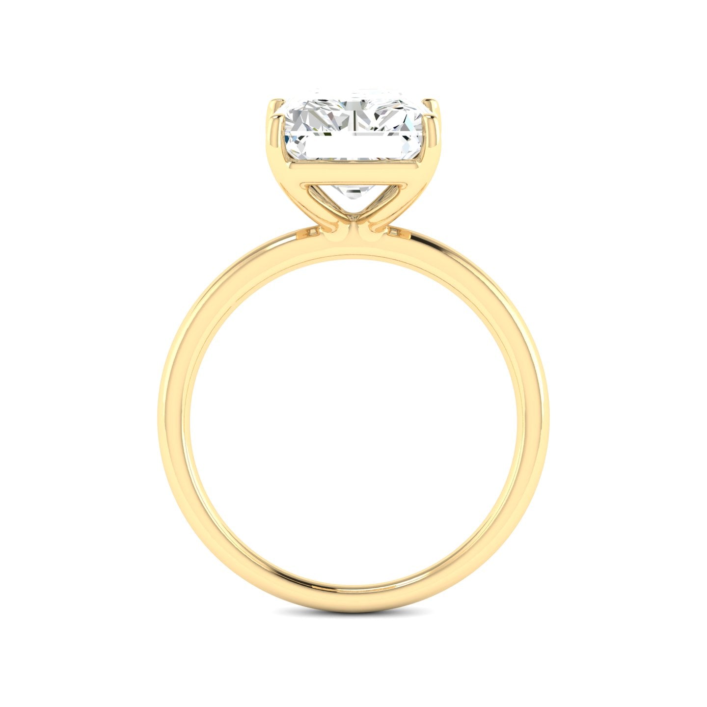 Lab Grown 3 Carat Diamond Ring in 14K Yellow Gold – VVS2 Clarity, D Color