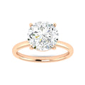 Lab Grown 3 Carat Diamond Ring in 14K Rose Gold – VVS2 Clarity, D Color
